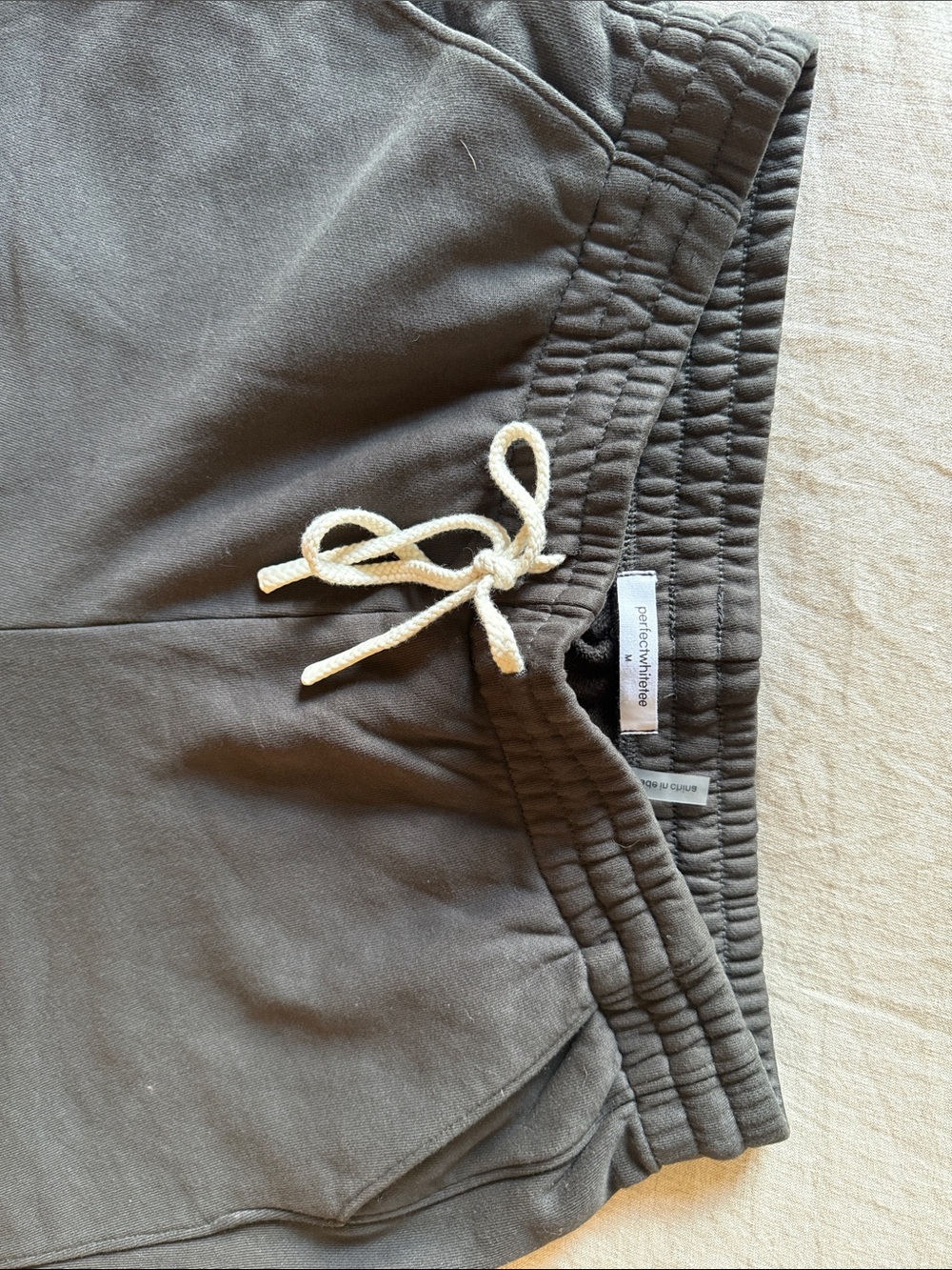 perfectwhitetee Olive Green Drawstring Track Pants